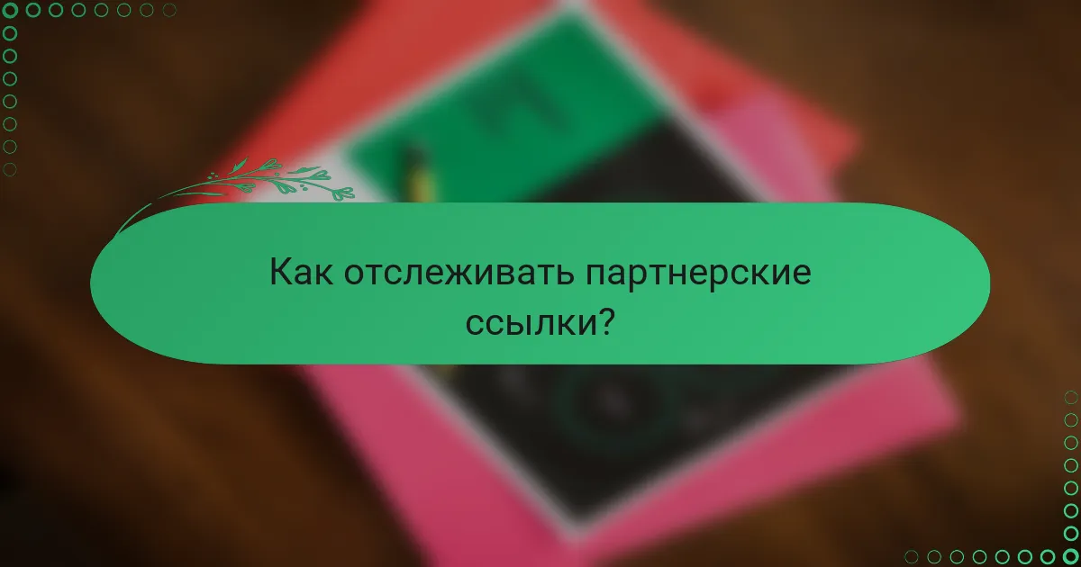 Как отслеживать партнерские ссылки?